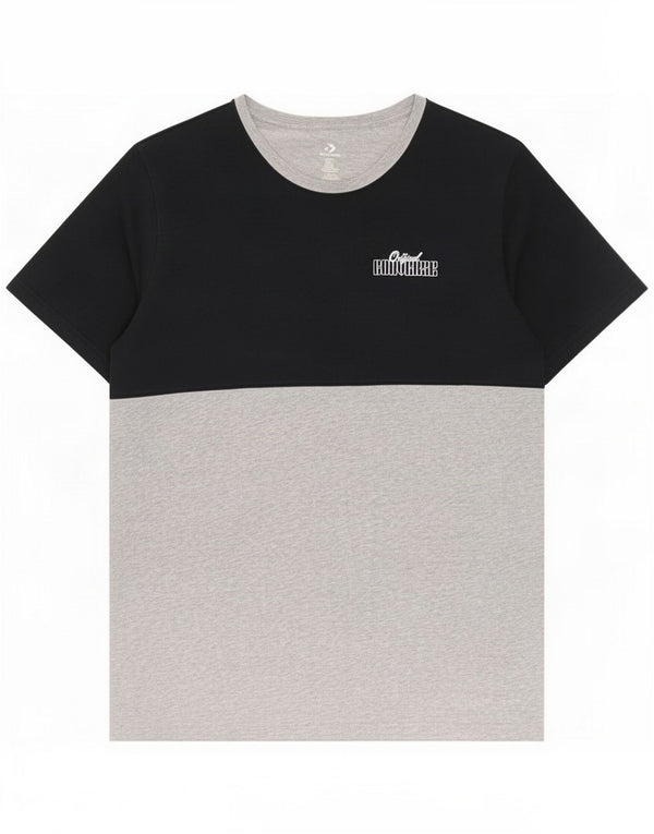 Converse Camiseta gráfica masculina Top XL cinza Colourblock