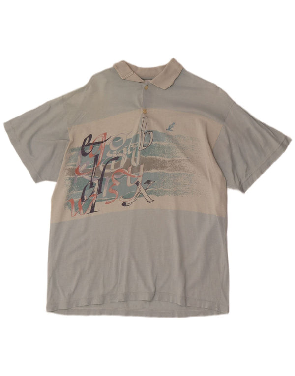 Camisa pólo gráfica masculina AUSTRALIAN L'ALPINA IT 50 azul médio