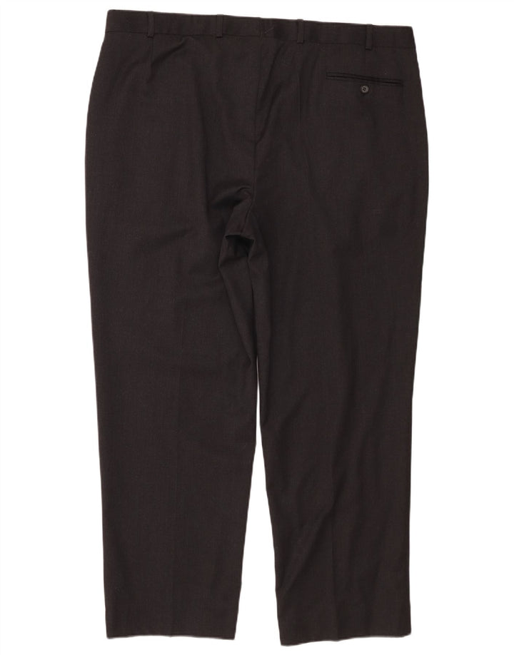 Calça chino masculina Marks & Spencer W40 L29 lã cinza