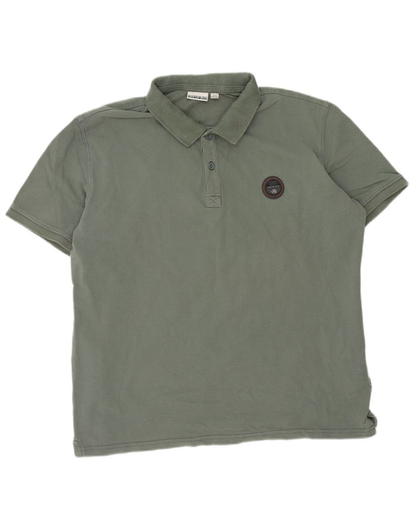 Camisa polo masculina Napapijri 2XL algodão verde