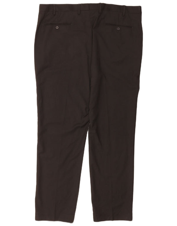 Marks & Spencer Mens Regular Fit Suit Trousers W40 L31 Black Polyester
