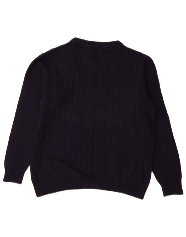Crew Clothing Suéter feminino grande com decote em V Reino Unido 10 pequeno azul marinho