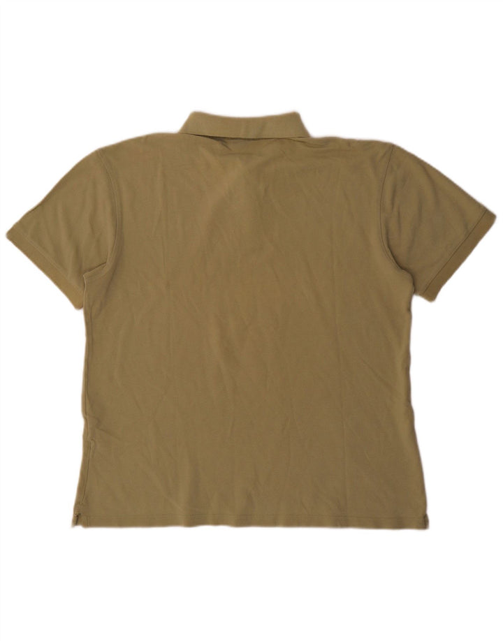 Camisa polo masculina Marlboro Classics grande algodão cáqui