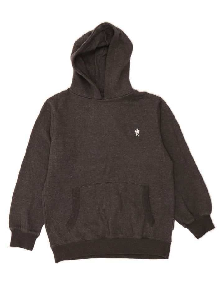 FRENCH CONNECTION Boys Hoodie Jumper 13-14 Years Grey Cotton Vintage French Connection and Second-Hand French Connection from Messina Hembry 