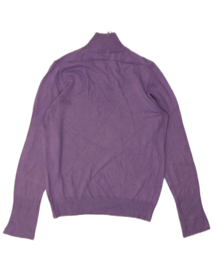 Suéter feminino Zara com gola tartaruga Reino Unido 12 médio roxo