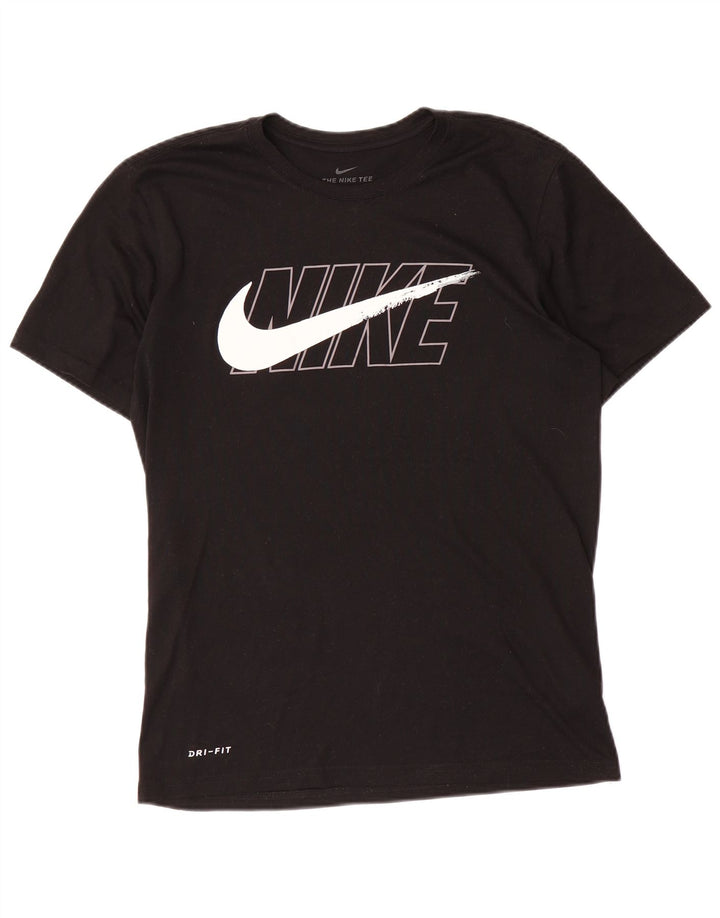 Camiseta Nike Masculina Dri Fit Graphic Top Pequeno Poliéster Preto