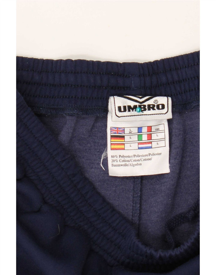 Umbro Mens Graphic Tracksuit Calça Joggers Grande Poliéster Azul Marinho