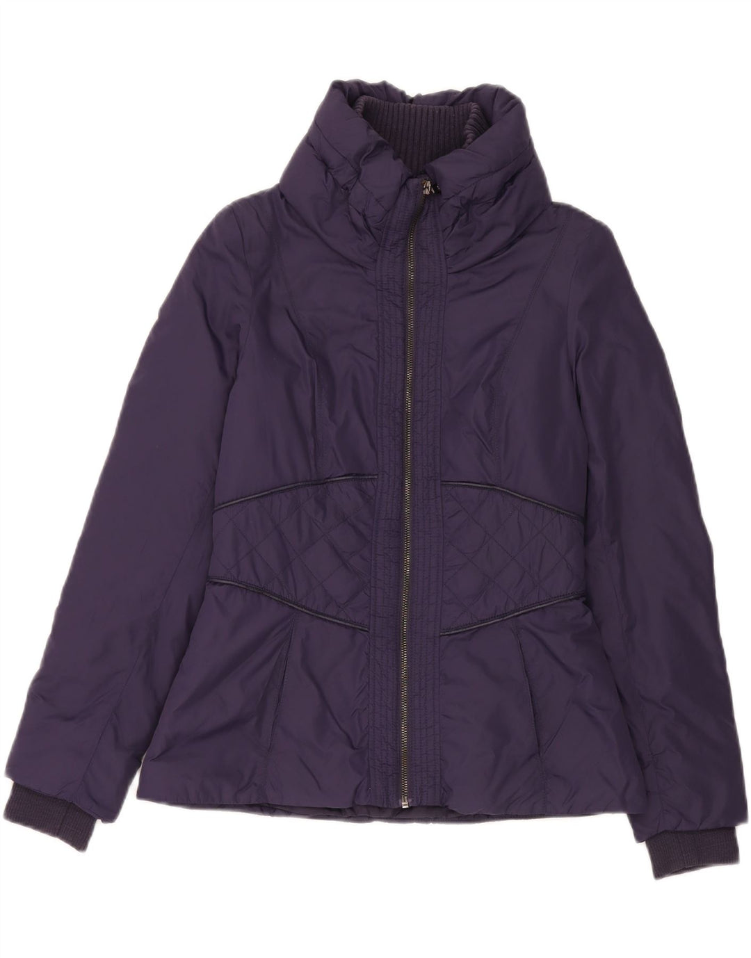 Jaqueta acolchoada feminina Zara UK 10 pequena roxa