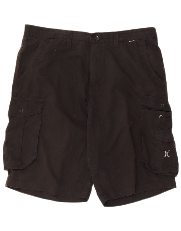 Shorts cargo masculino Hurley W34 grande algodão preto