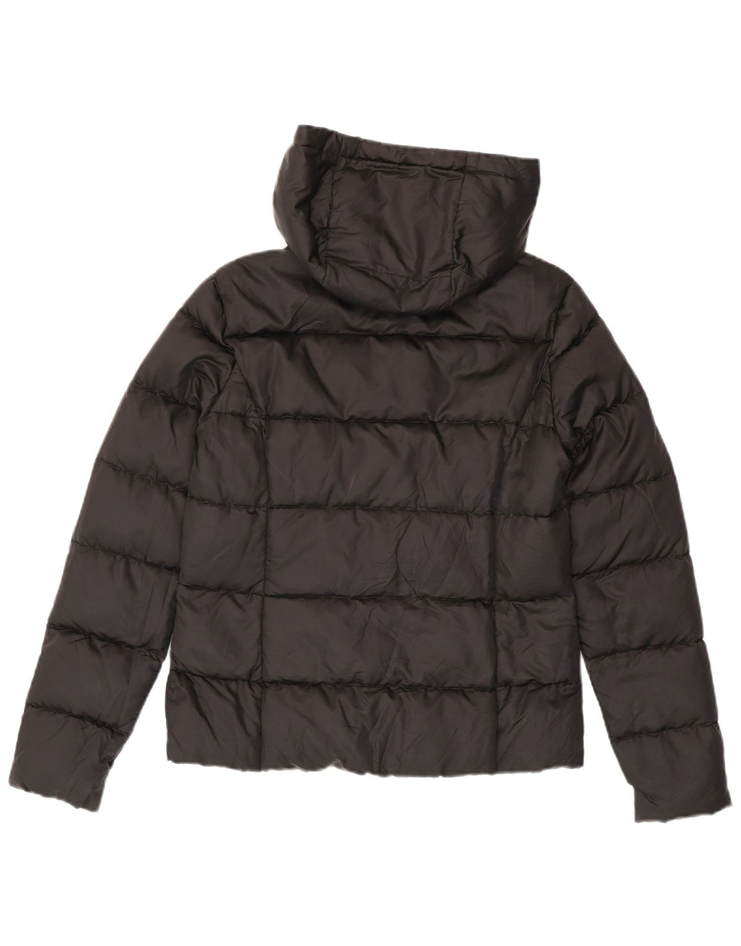 Jaqueta feminina acolchoada com capuz Ellesse Heritage UK 10 pequena preta nylon