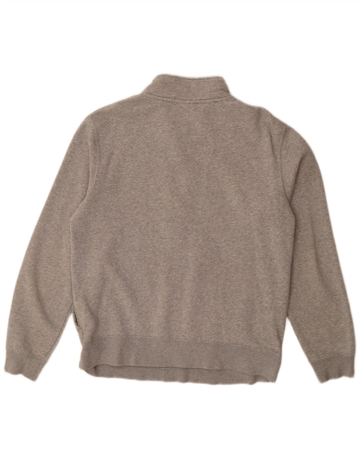 Moletom masculino NIKE com zíper e gola alta de algodão cinza