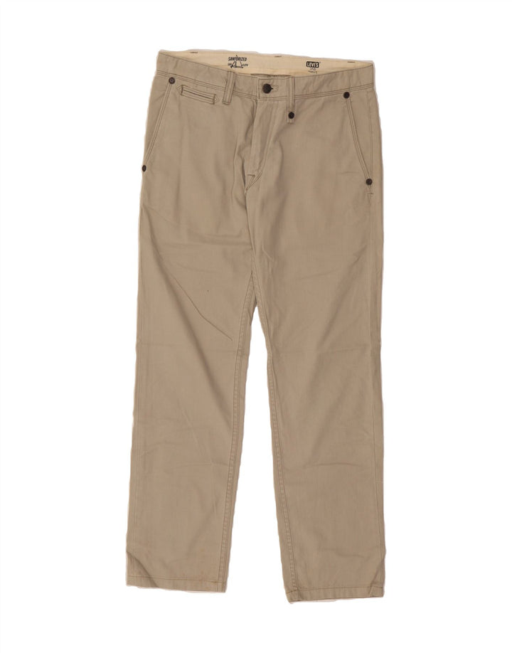 LEVI'S Mens Straight Chino Trousers W31 L34 Beige Cotton Vintage Levi's and Second-Hand Levi's from Messina Hembry 
