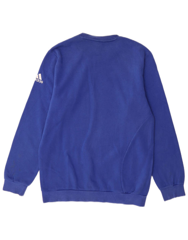 Adidas Mens Moletom Jumper UK 38/40 Médio Algodão Azul