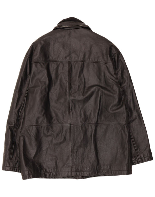 Jaqueta de couro masculina Kartel UK 42 XL preta