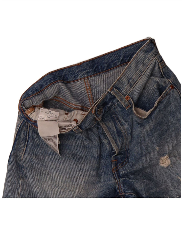 Shorts jeans feminino 501 da LEVI'S W24 XS azul algodão