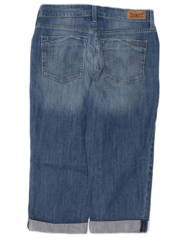 LEVI'S Capri Jeans Feminino US 4 Pequeno W27 L18 Azul Algodão