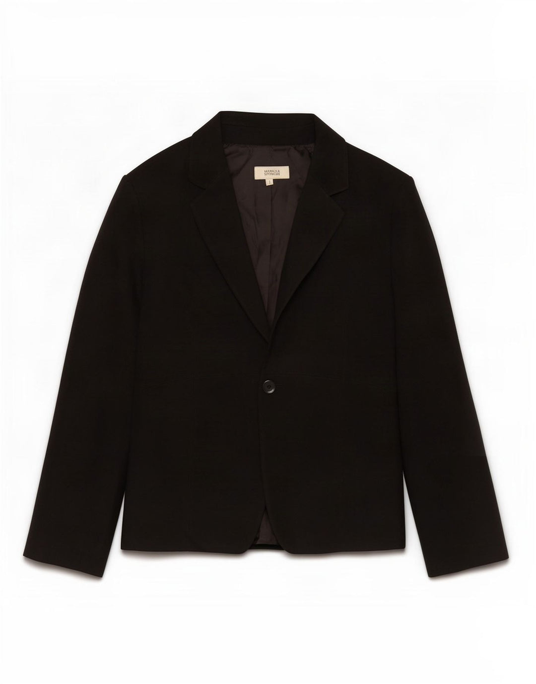 Jaqueta blazer feminina Marks & Spencer com 1 botão Reino Unido 12 poliéster preto médio
