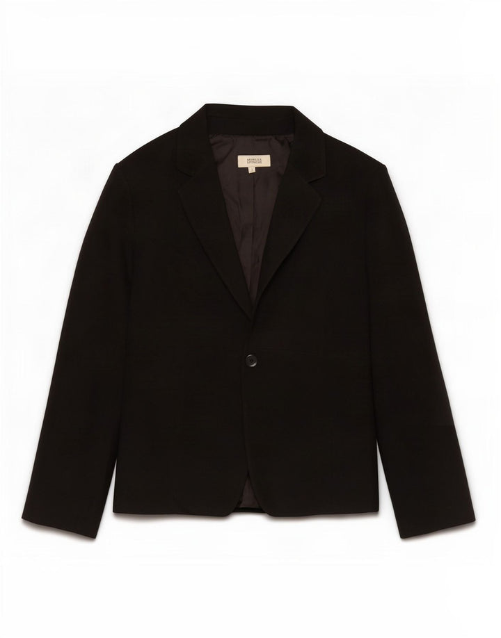 Jaqueta blazer feminina Marks & Spencer com 1 botão Reino Unido 12 poliéster preto médio