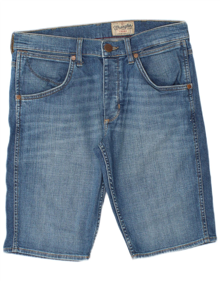Shorts jeans Wrangler masculino Crank W31 algodão azul médio