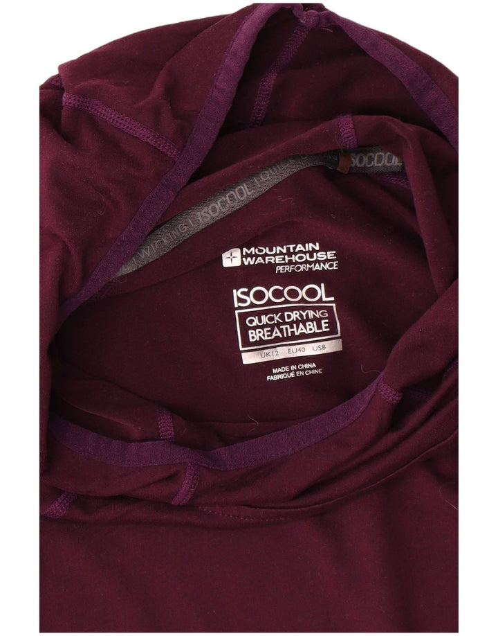 Mountain Warehouse Feminino IsoCool Top Manga Longa Reino Unido 12 Médio Borgonha