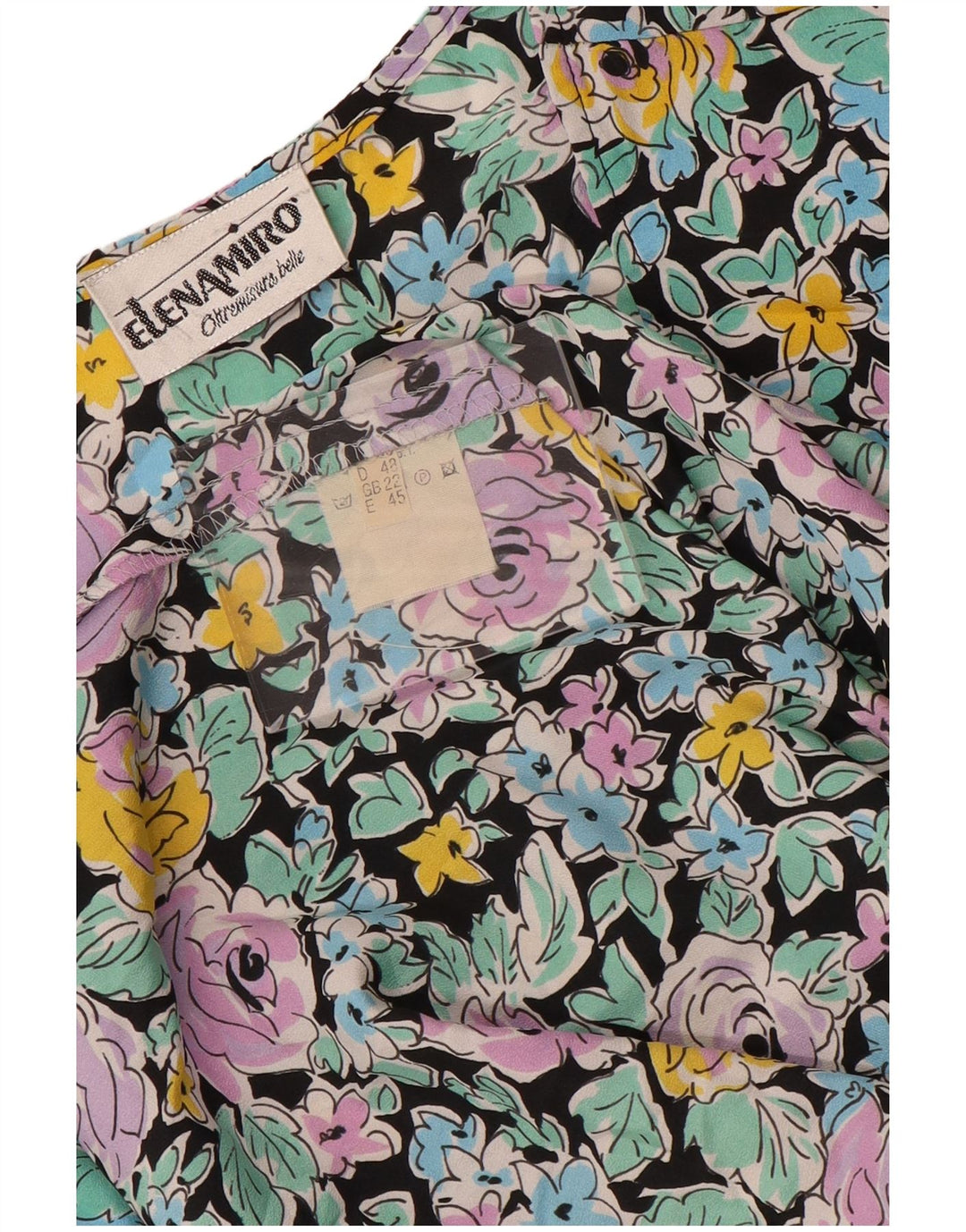 ELENA MIRO Vestido feminino de manga comprida Peplum UK 22 3XL multicolorido floral