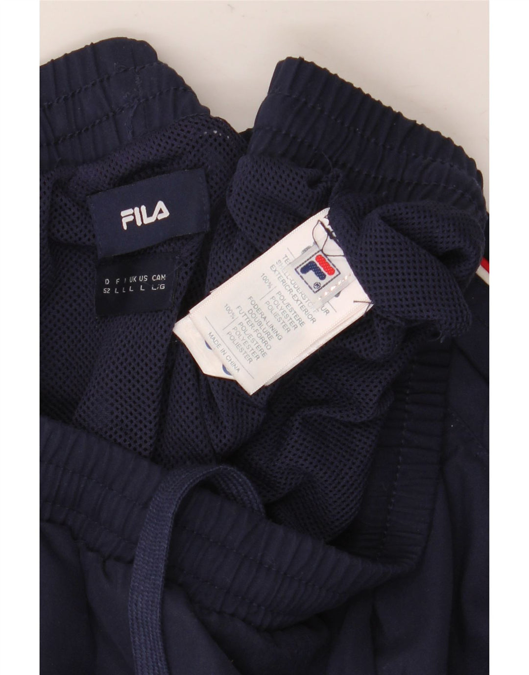 Fila Mens Sport Shorts Grande Poliéster Azul Marinho