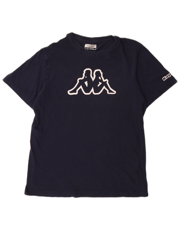 Camiseta gráfica masculina Kappa Top grande azul marinho