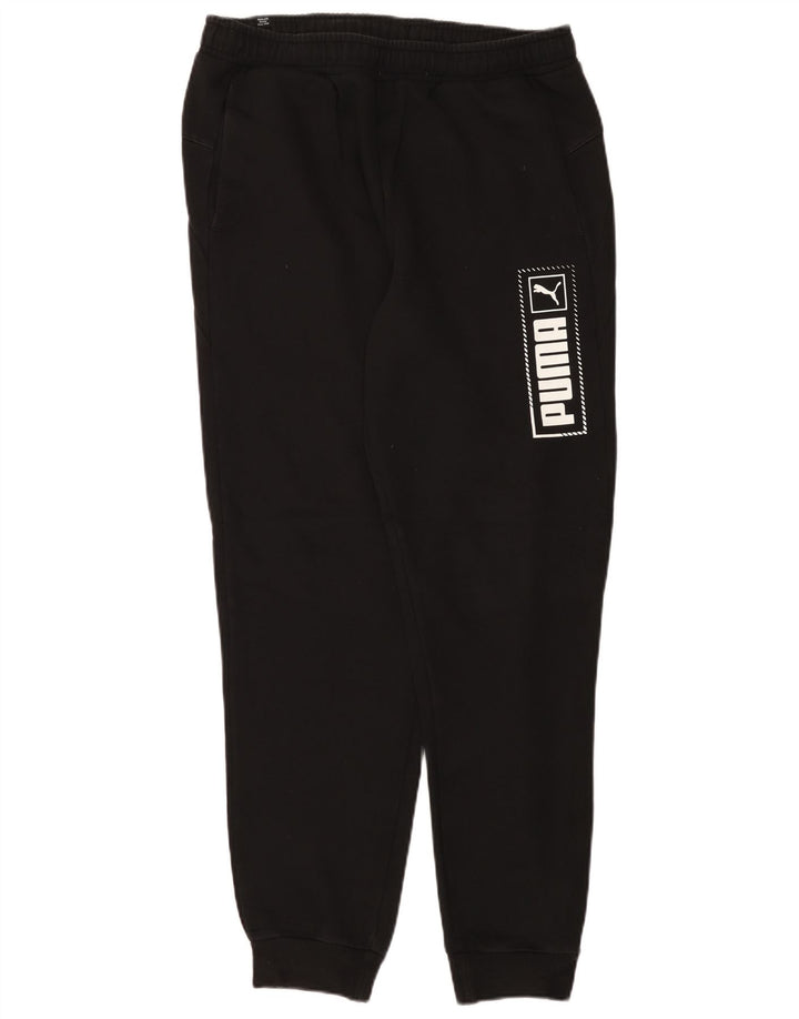 Calça esportiva masculina PUMA Graphic Joggers grande preta