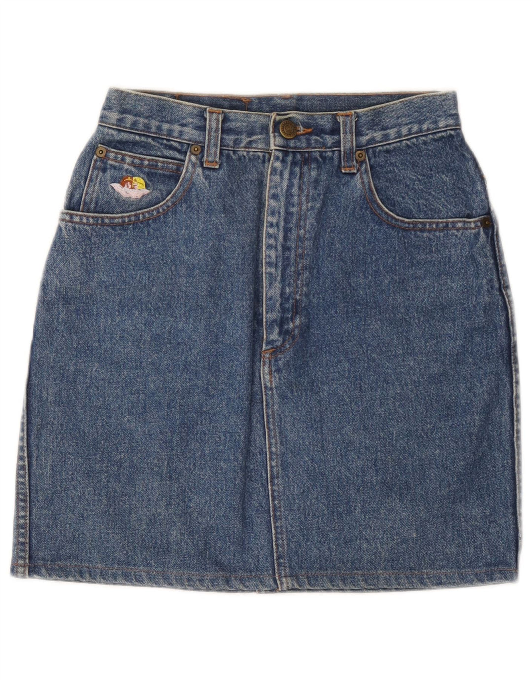 Saia jeans feminina Fiorucci W29 azul médio