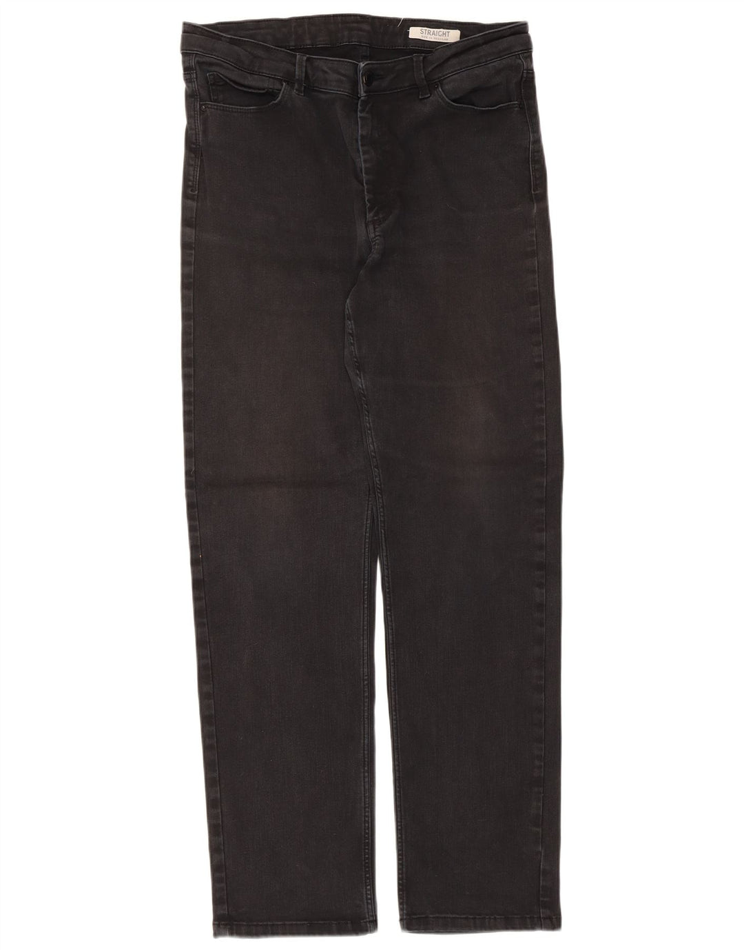 Jeans Marks & Spencer Regular Straight Feminino Reino Unido 16 Grande W32 L30 Preto