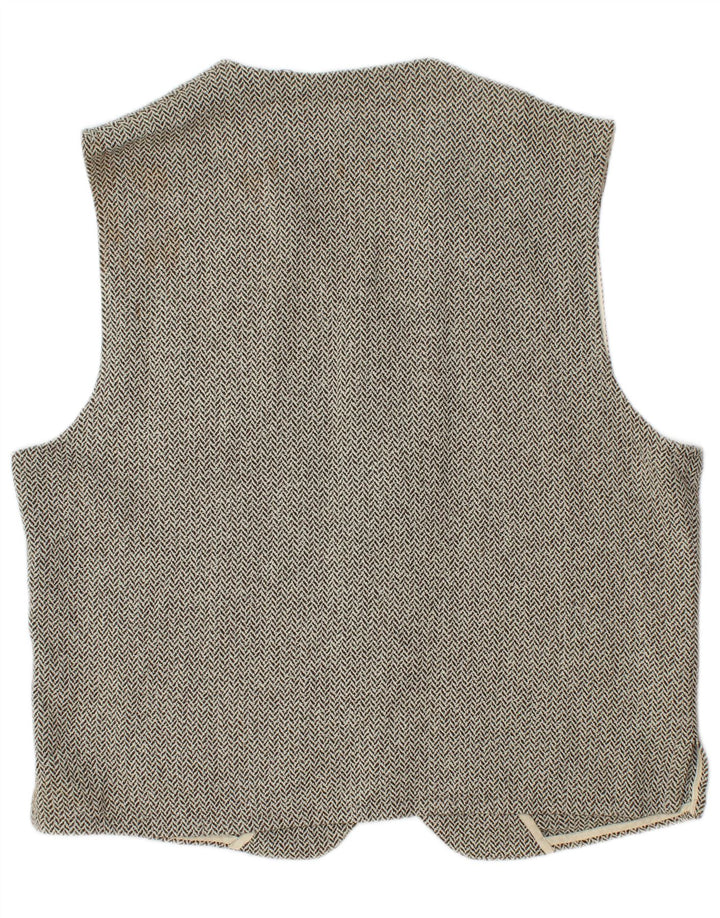 Colete masculino Ted Baker Regular Fit tamanho 4 grande espinha de peixe cinza