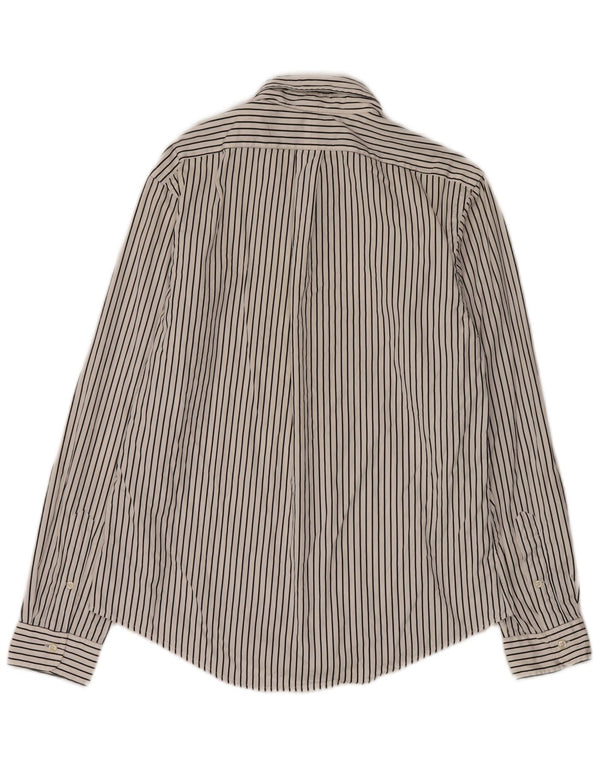 Polo Ralph Lauren Camisa social masculina tamanho 40/41 16 grande listrada branca
