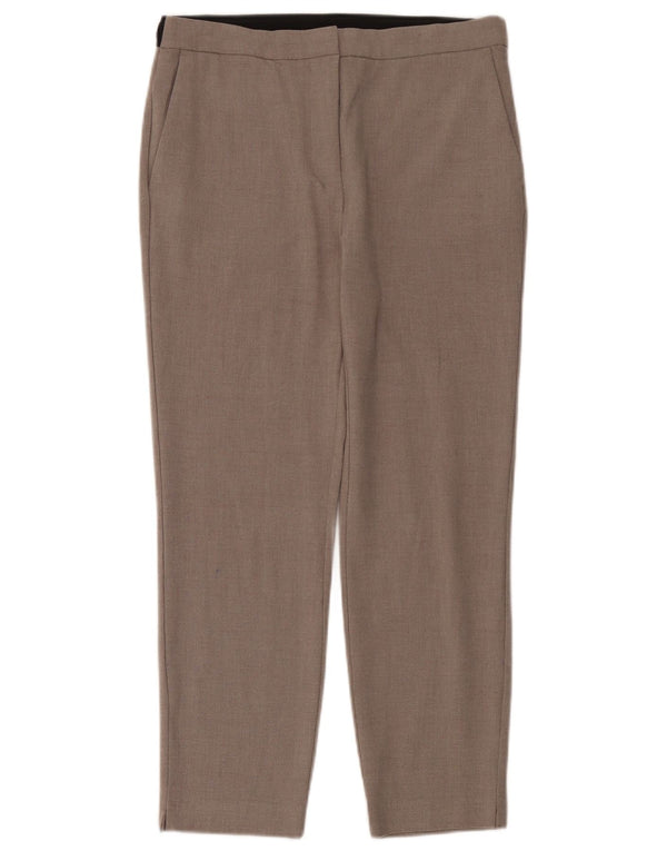 Zara Calça Chino Feminina Cintura Alta Grande W30 L27 Bege Colourblock