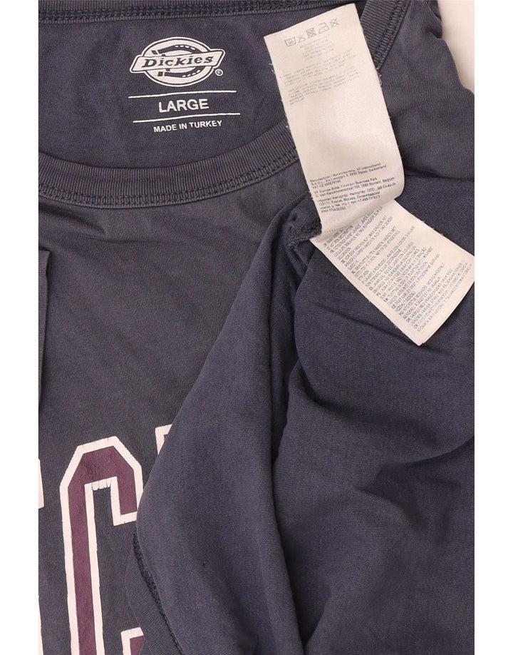Camiseta gráfica masculina Dickies Top grande algodão azul marinho