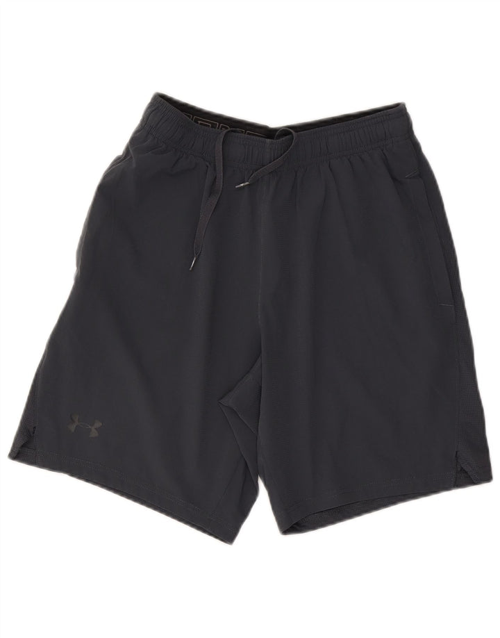 Under Armour Mens Heat Gear Sport Shorts poliéster cinza médio