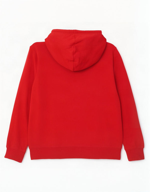 Suéter com capuz masculino Marks & Spencer 3XL algodão colorblock vermelho