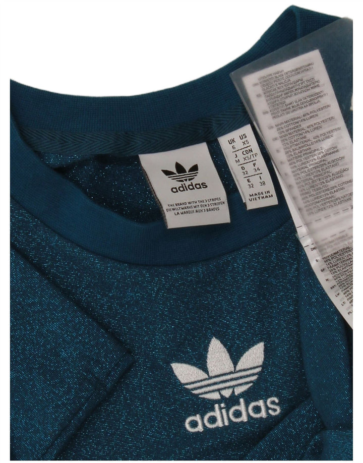 Camiseta Adidas Feminina Top UK 6 XS Azul Poliéster