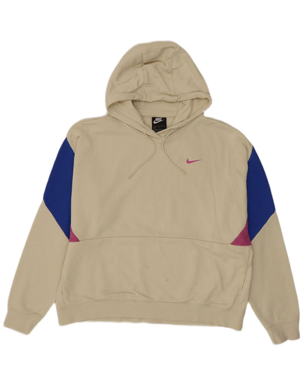 Jumper com capuz feminino Nike Oversized UK 16 grande bloco colorido branco