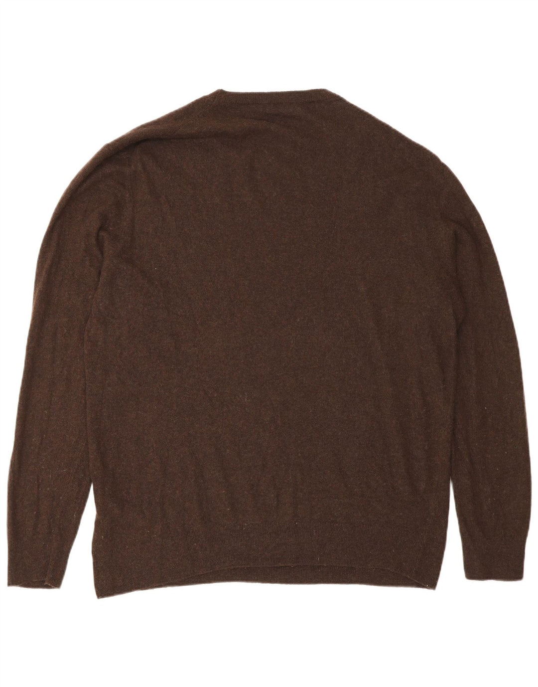 Zara Suéter masculino com gola redonda, grande viscose marrom