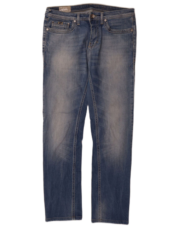 Gas Mens Slim Jeans W32 L32 Azul Algodão