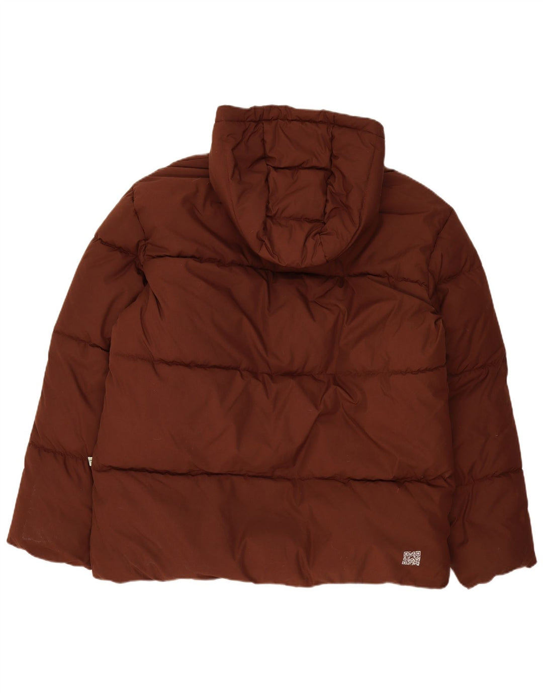 Jaqueta masculina acolchoada com capuz Champion UK 42 XL poliéster marrom