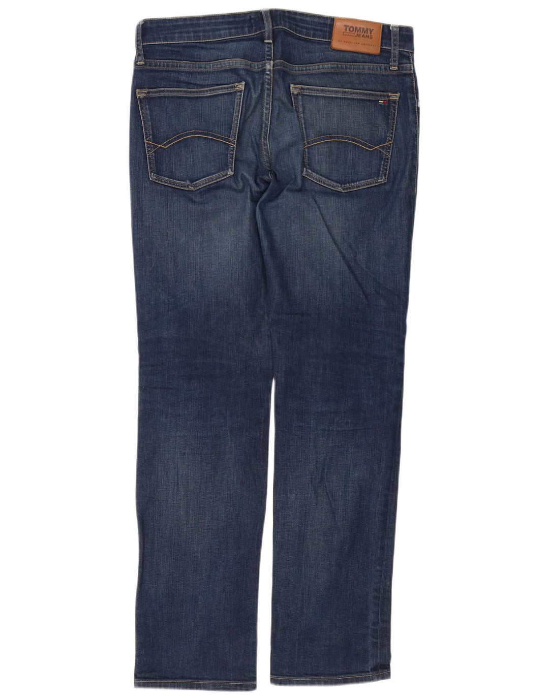 Jeans retos masculinos Tommy Hilfiger W34 L32 algodão azul