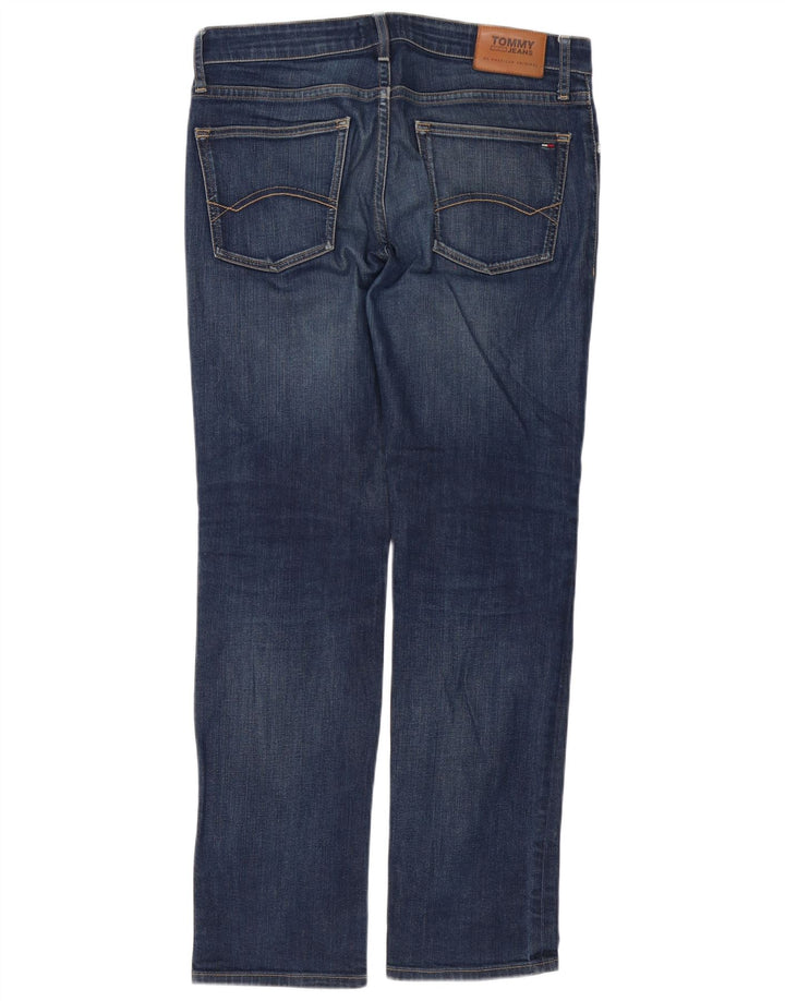 Jeans retos masculinos Tommy Hilfiger W34 L32 algodão azul
