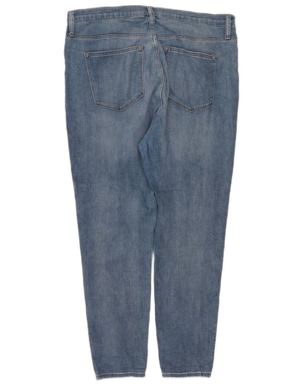 J. Crew Jeans skinny feminino de cintura alta W35 L28 algodão azul