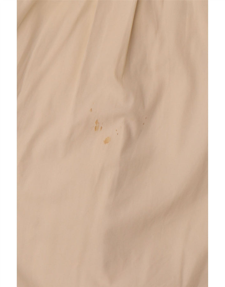 Camisa militar feminina sem mangas BURBERRY Reino Unido 14 grande algodão branco