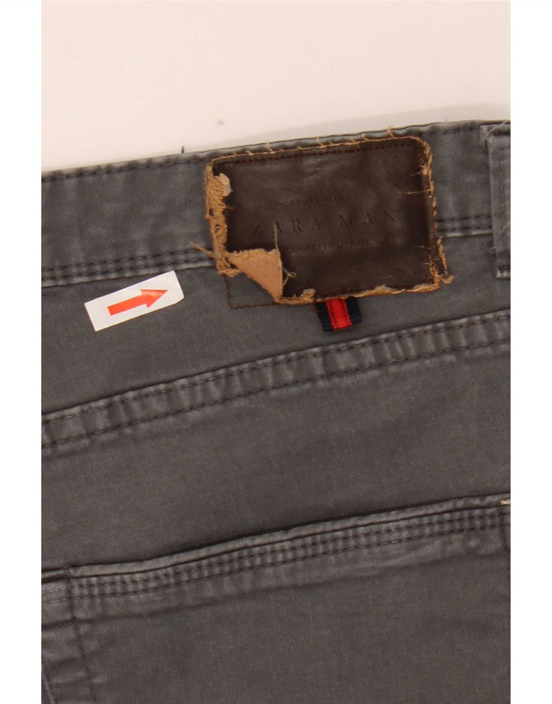 Zara Mens Slim Jeans EU 44 Grande W34 L29 Algodão Cinza