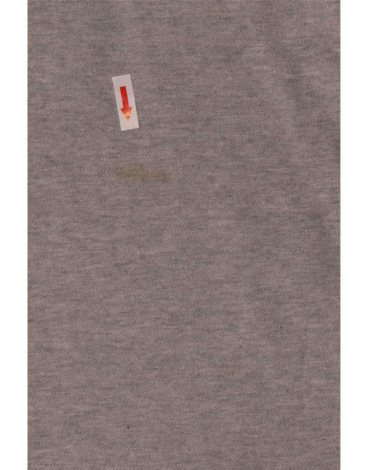Suéter masculino Izod de água salgada com zíper e gola grande de algodão cinza