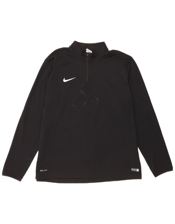Pulôver masculino Nike Dri Fit com zíper e gola alta 2XL poliéster preto