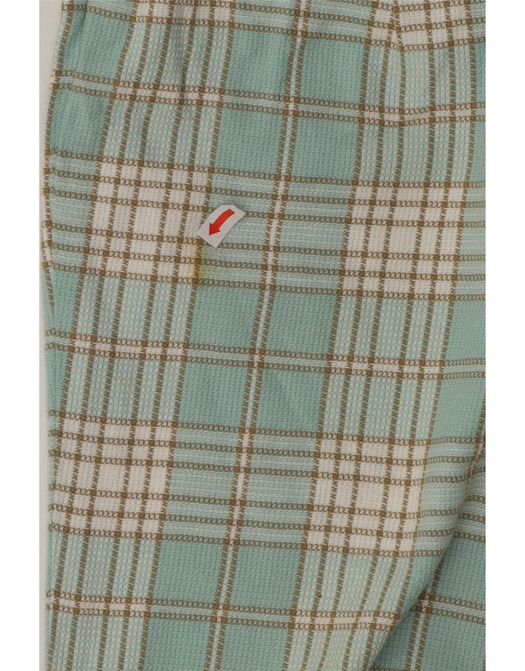 Calça chino feminina PENDLETON US 4 pequena W30 L28 xadrez turquesa