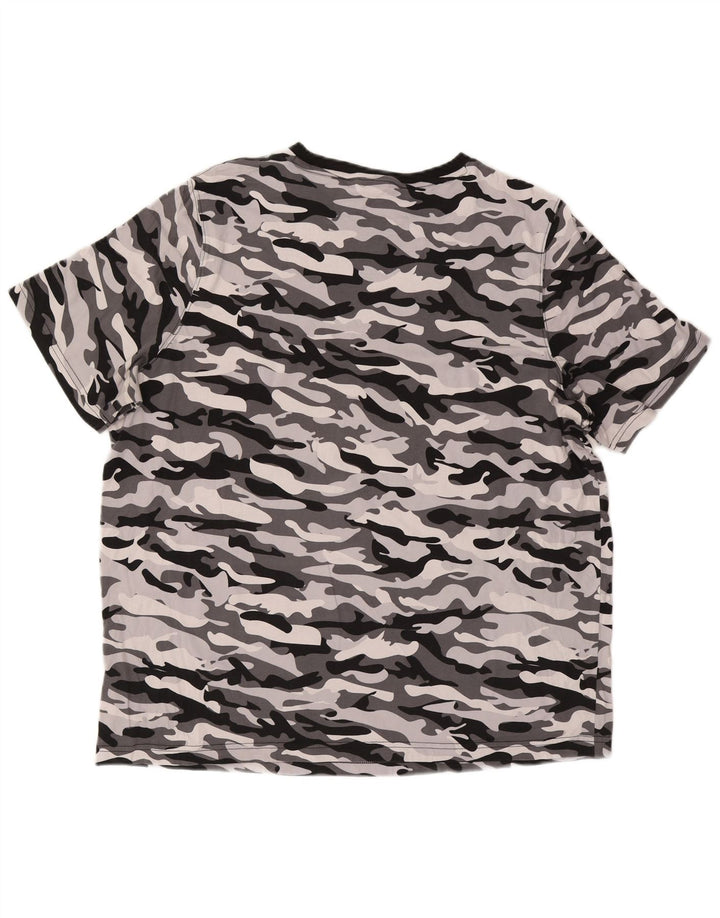 Camiseta masculina PUMA Top 2XL algodão camuflado cinza